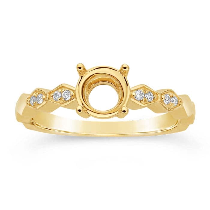 Yellow gold sale ring mountings