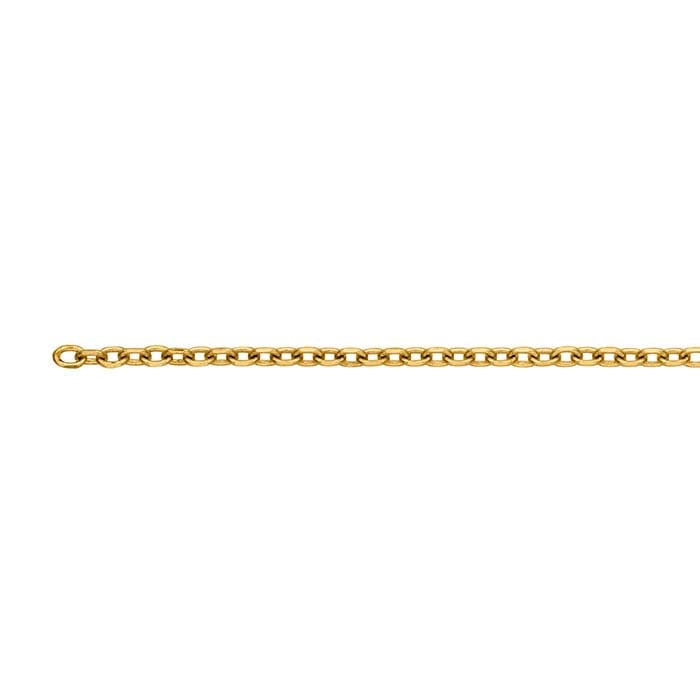 10K Yellow Gold 1mm Diamond-Cut Cable Chain - RioGrande