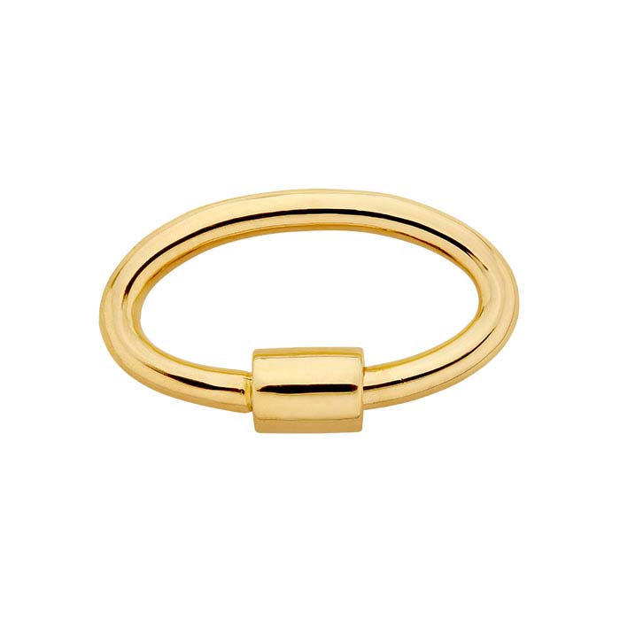 Small Gold Carabiner Clasp