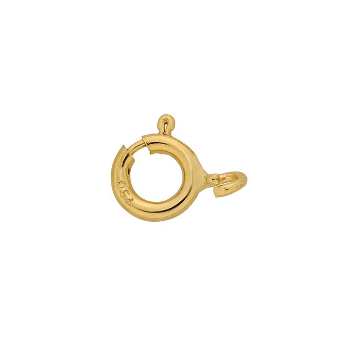 18k Gold Spring Ring Gold Necklace Clasp 18K Real Gold 
