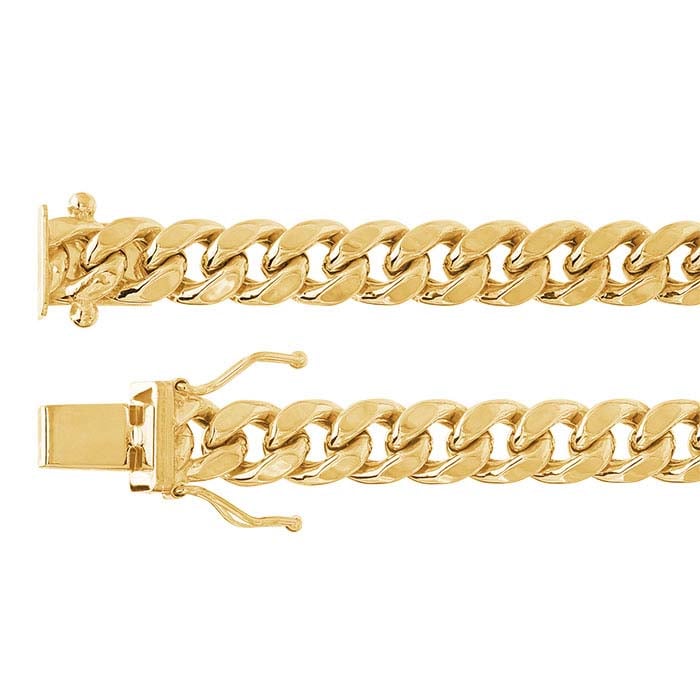 Hollow gold cuban on sale chain