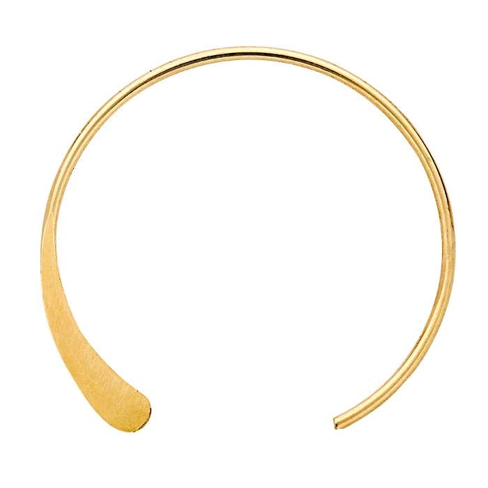 14/20 Yellow Gold-Filled Round Ear Wires with Flat End - RioGrande