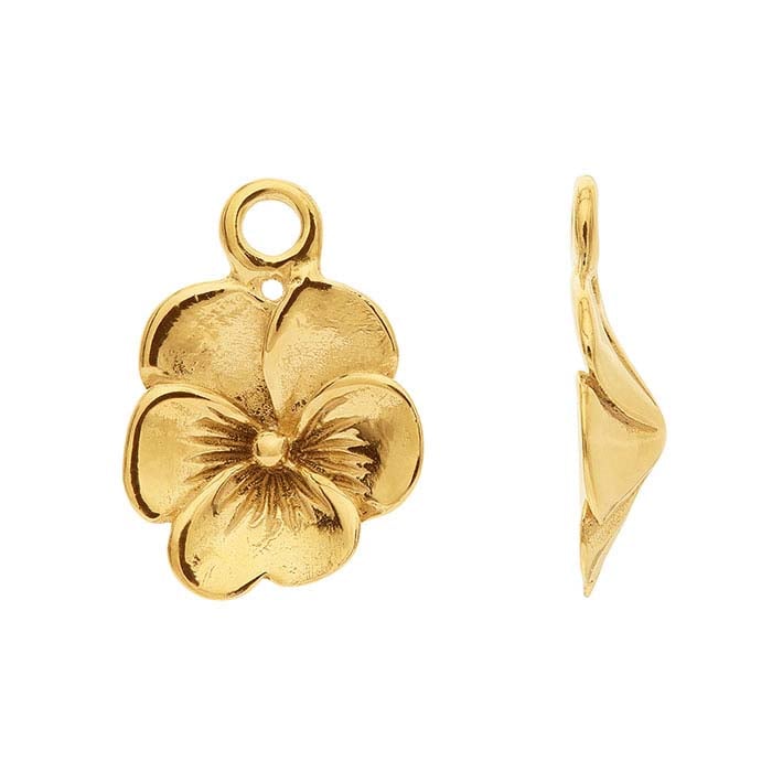 14k flower outlet charm