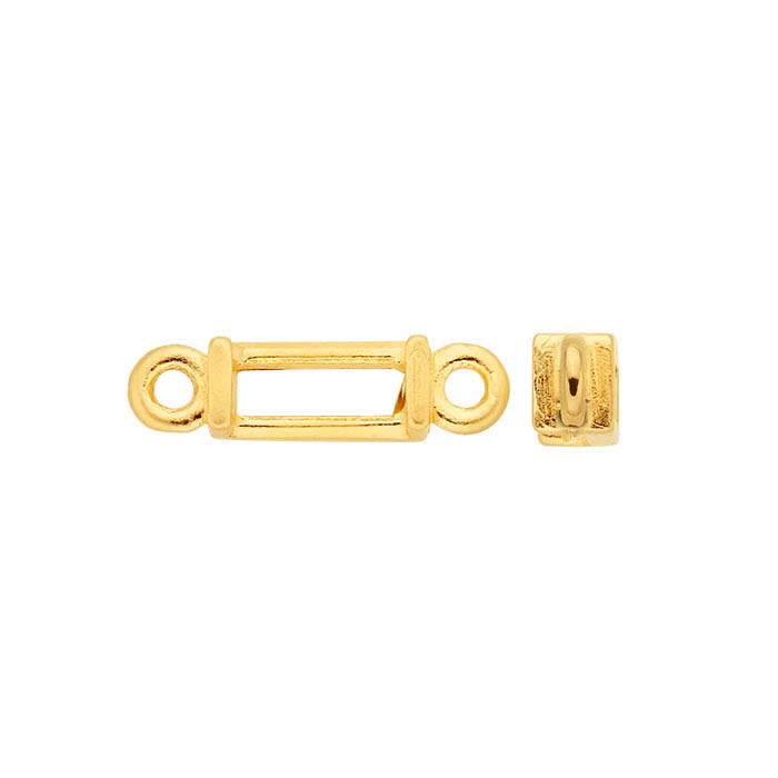 14K Yellow Gold 4 x 2mm Baguette Bezel Component Mounting