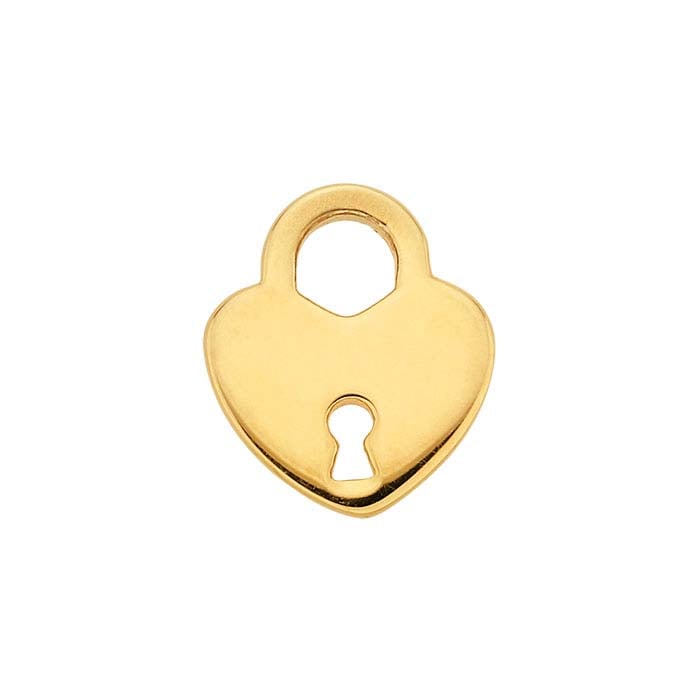 14K Yellow Gold Lock Necklace - RioGrande