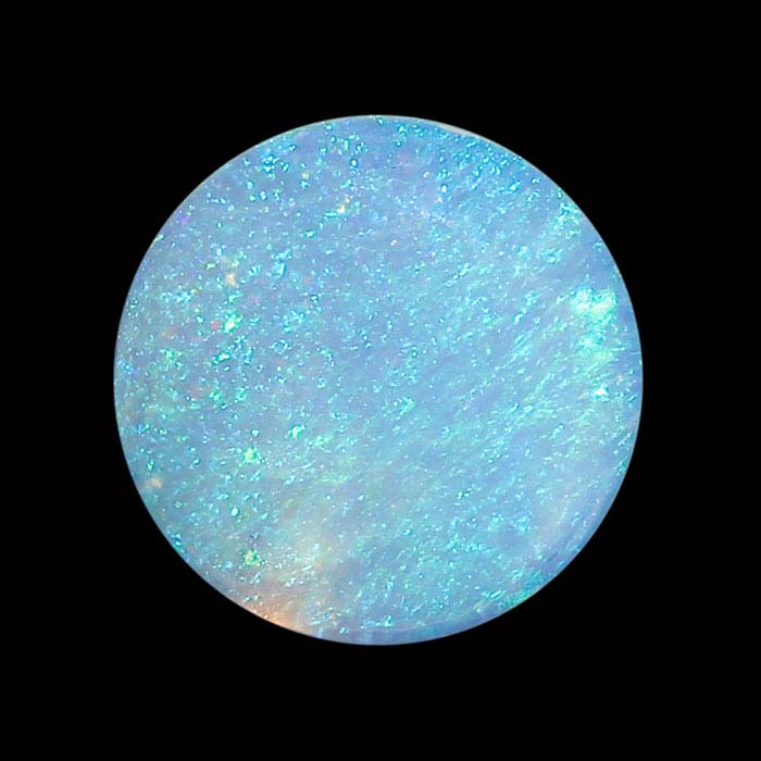 11.80 Carats! Natural Australian Opal Round Cabochon. 17.5X6.5 MM Oval Shape. White Base Opal. Earth Mined Stones. on sale Blazing Blue Fire.