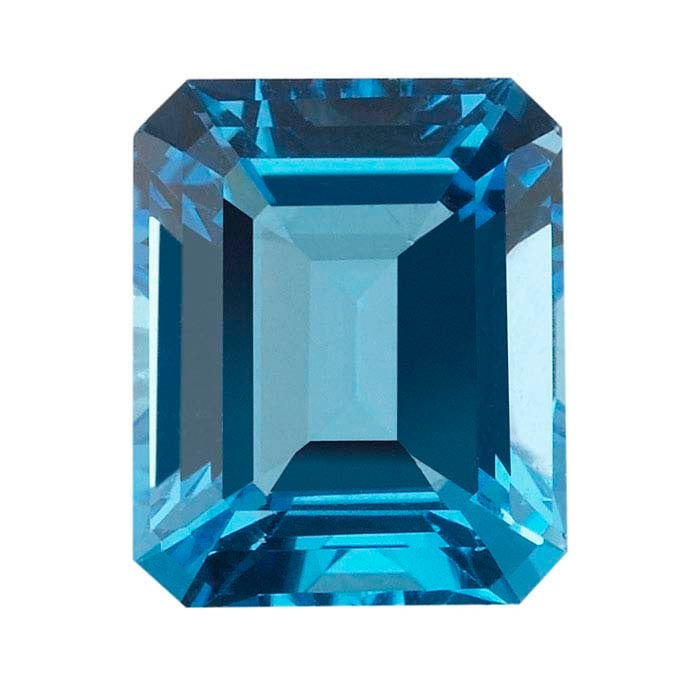 Swiss-Blue Topaz Octagon Faceted Gemstones, AA-Grade - RioGrande