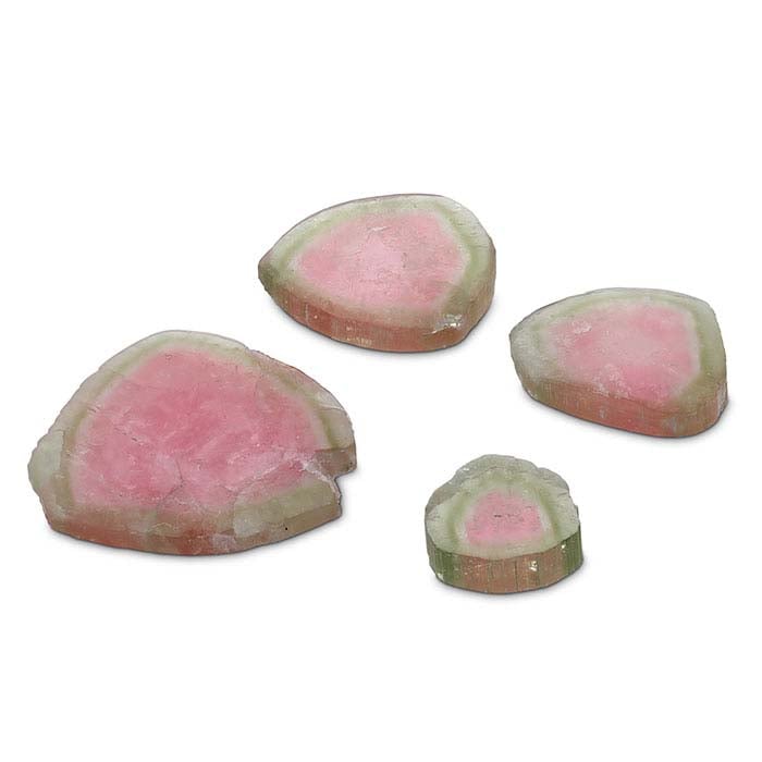 TOURMALINE Watermelon Color - So Gorgeous popular High Quality Fine Rose Cut Slices - Amazing Color size - 10x14- 13x19 mm - 8 pcs