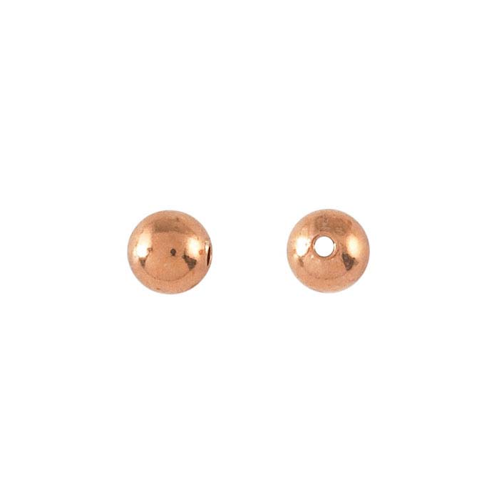 Copper Beads, Round, 8mm (100 Pieces)