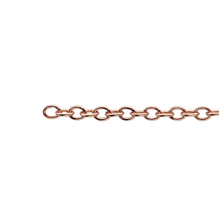 2 Feet Gold Plated Copper Chain - Cable Link Chain - Oval Chain