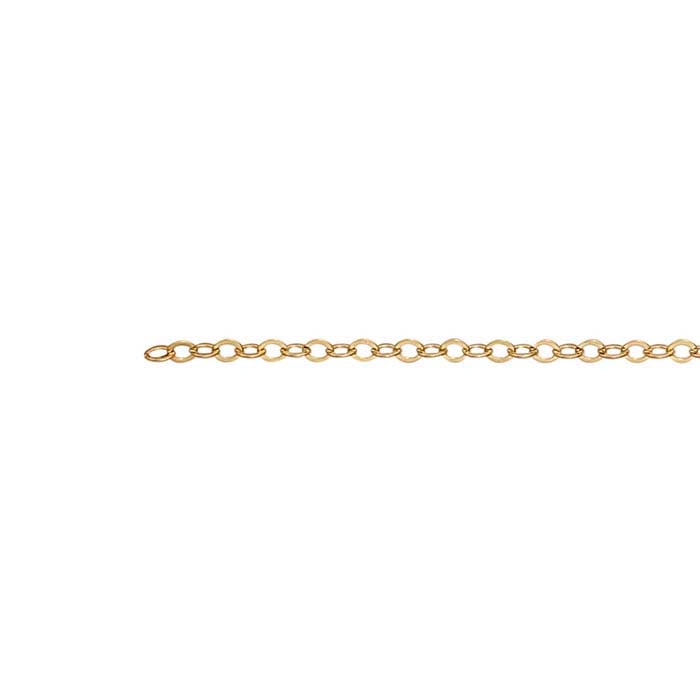 14/20 Yellow Gold-Filled Lightweight Flat Oval Cable Chain - RioGrande