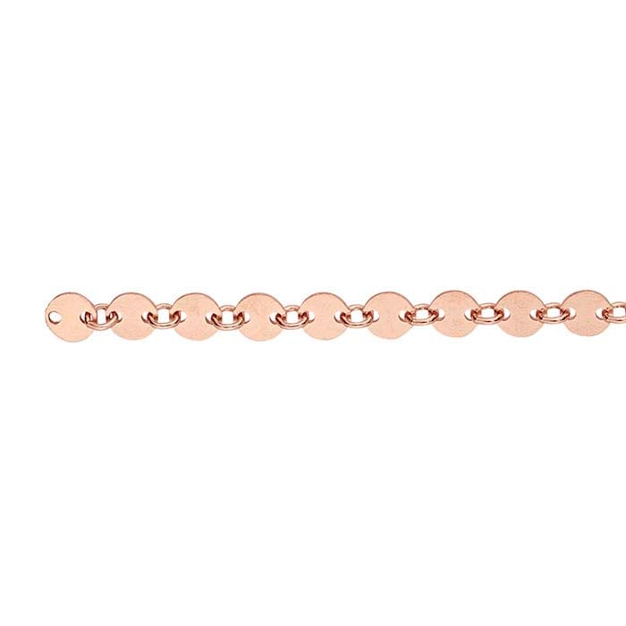 14/20 Rose Gold-Filled 4.1mm Flat Circle Link Chain - RioGrande