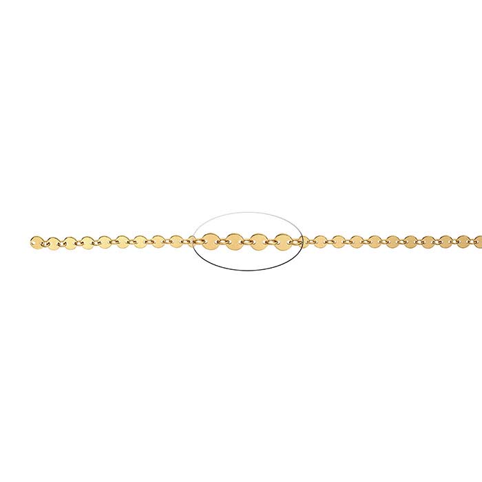 14/20 Yellow Gold-Filled 4.1mm Flat Circle Link Chain