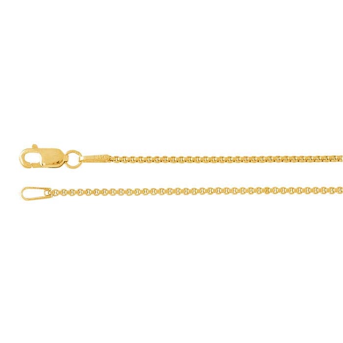 14K Yellow Gold Rounded Box Chain - RioGrande