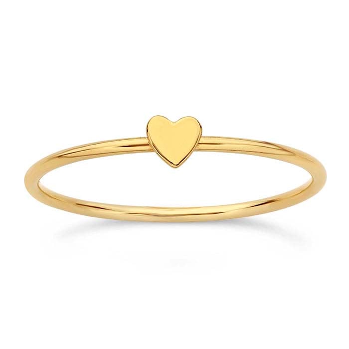 14/20 Yellow Gold-Filled Heart Stackable Ring - RioGrande