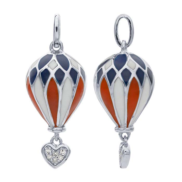 Buy Pandora Blue and White Enamel Sterling Silver Hot Air Balloon