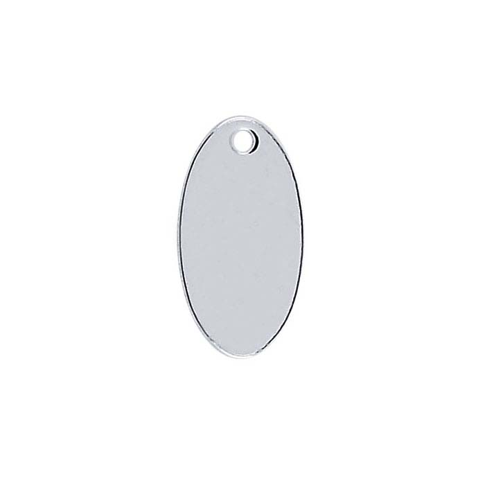 Stainless Steel Oval One Hole Blank Tags