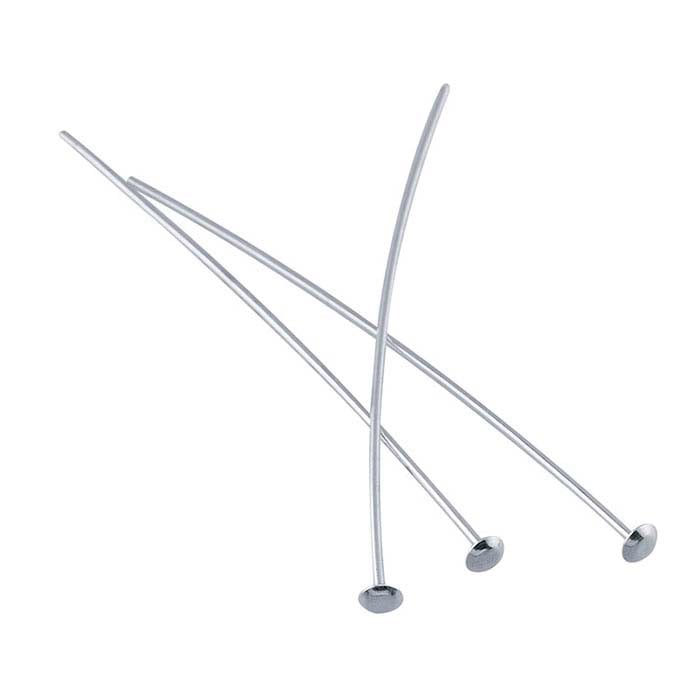 Sterling Silver 2.9mm Domed Head Pins, 1/2-Hard - RioGrande