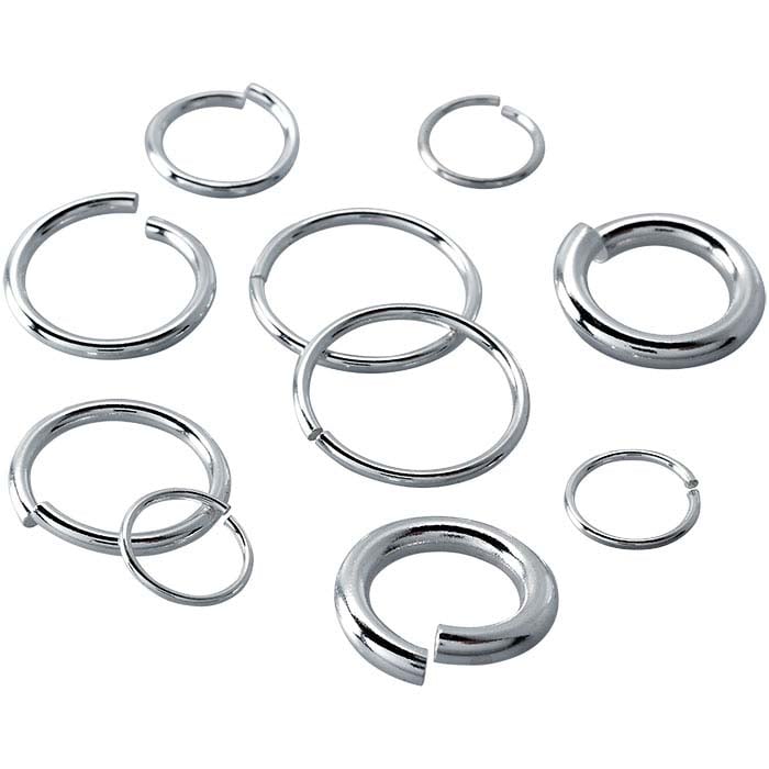 Sterling Silver, Large Open Ring, 9mm, 19 Gauge, Sterling Silver Open Jump  Ring, Split Rings for jewelry Design and Repair
