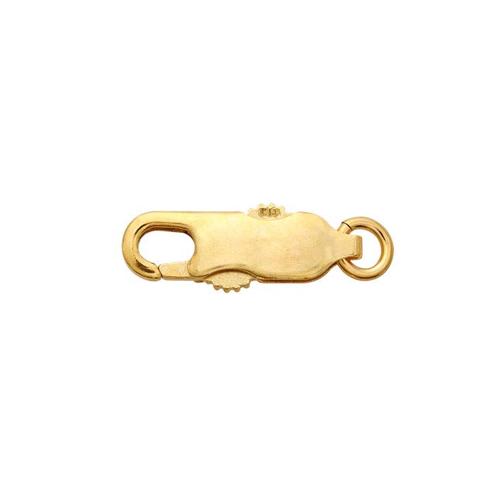 14/20 Yellow Gold-Filled Double-Push Lobster Clasp with Open Ring