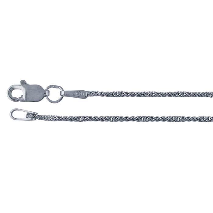 Sterling Silver Oxidized Reverse Rope Chain - RioGrande