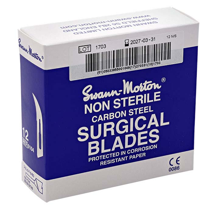 Sterile Swann-Morton Scalpel Blades, #12