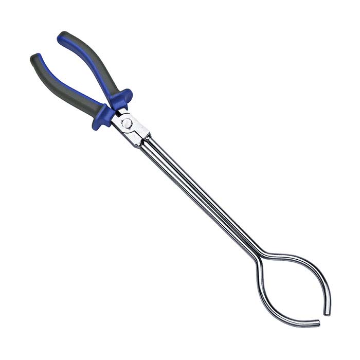 Nickel Plated Steel, 9 in Overall Lg, Crucible Tongs - 3TCG6