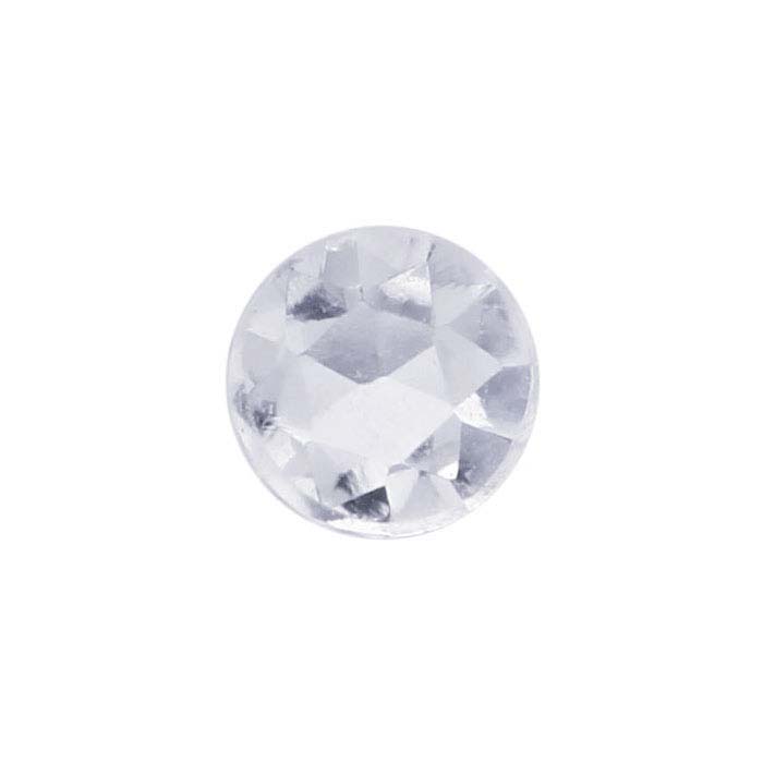 White Topaz Round Rose-Cut Cabochon - RioGrande