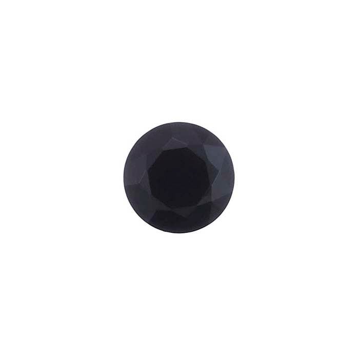 Black Spinel 2.5mm Round Faceted Gemstone