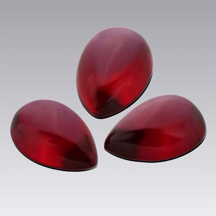 11.41 2024 CTS Certified Natural Ruby Pear Cabochon 15x11.50 mm Reddish Shade Loose Gemstone