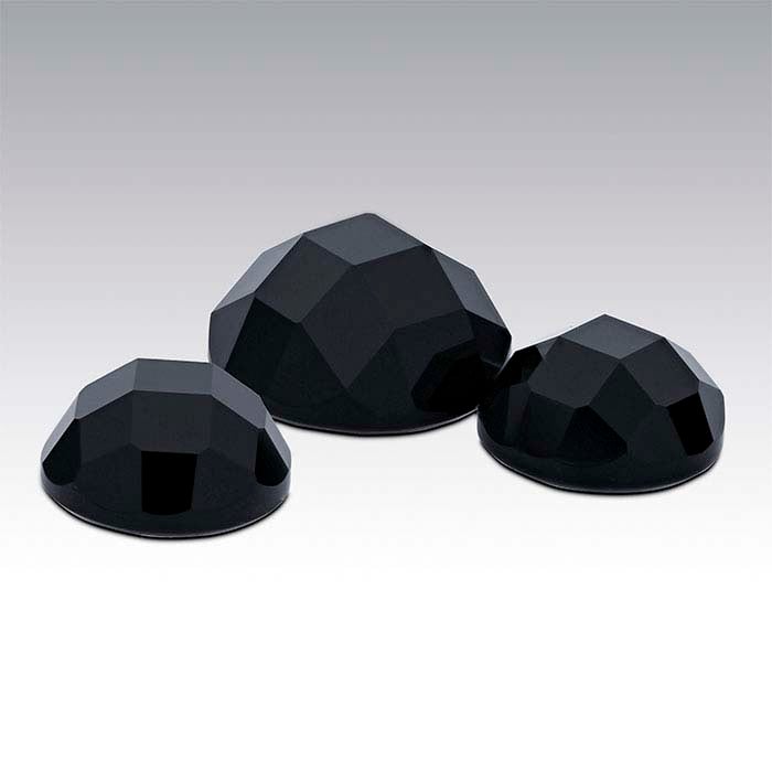 Black Onyx 12mm Round High-Dome Cabochon