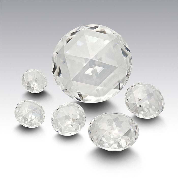 Charles & Colvard® Forever One™ Moissanite Double Rose-Cut Round Faceted  Gemstone, Colorless