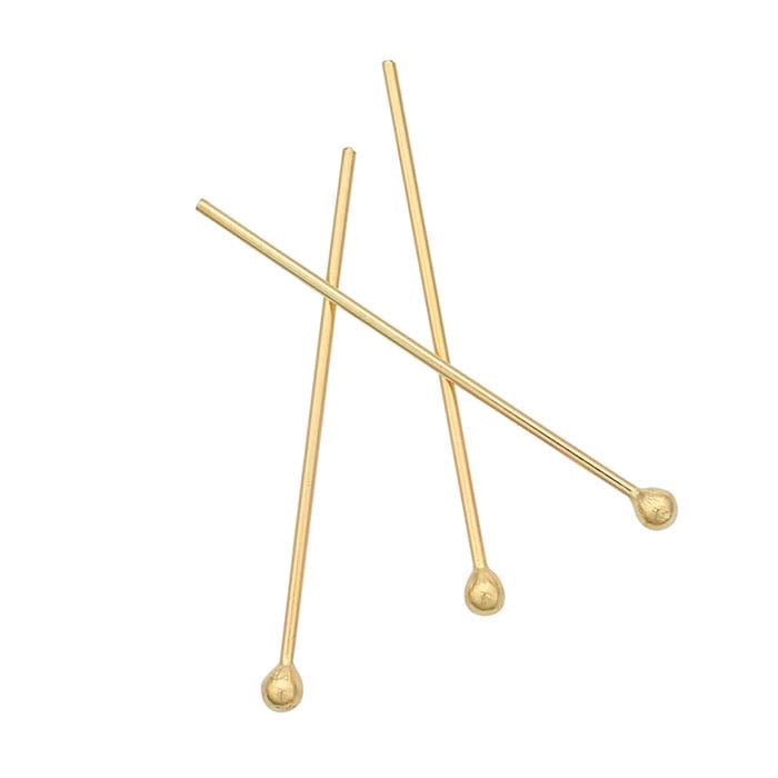 Head Pins Gold Plated 21 Gauge 2 500Pcs – FindingKing