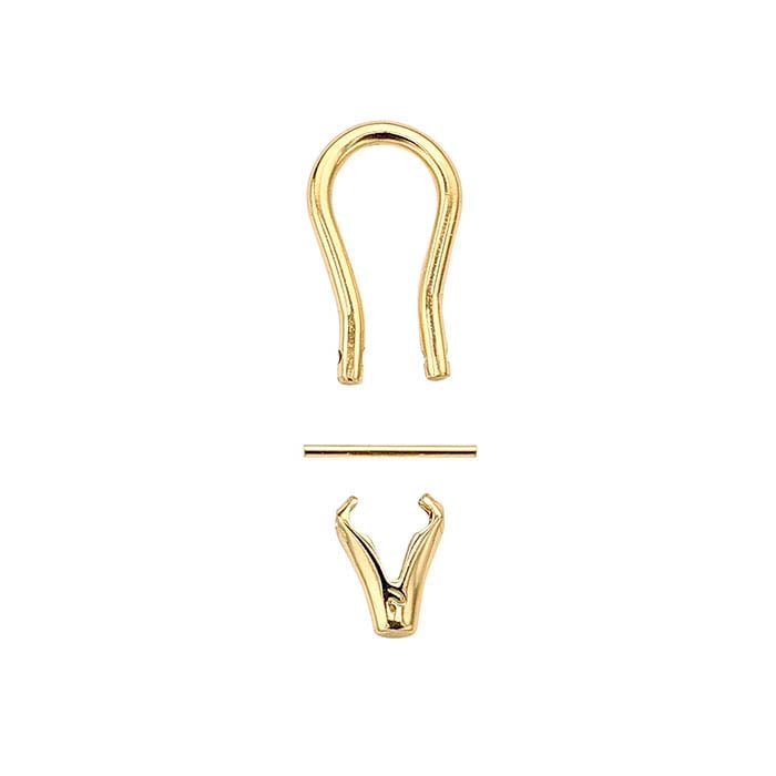 18K Yellow Gold Omega Earring Clip Sets, Unassembled - RioGrande