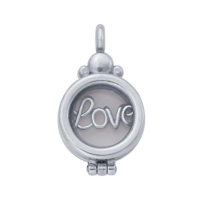 Stainless Steel Silver-Tone Floating Charms Kids Glass Locket Pendant  Necklace