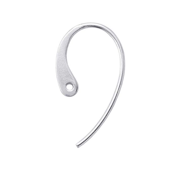 Argentium® Silver Flattened Ear Wire with Hole - RioGrande