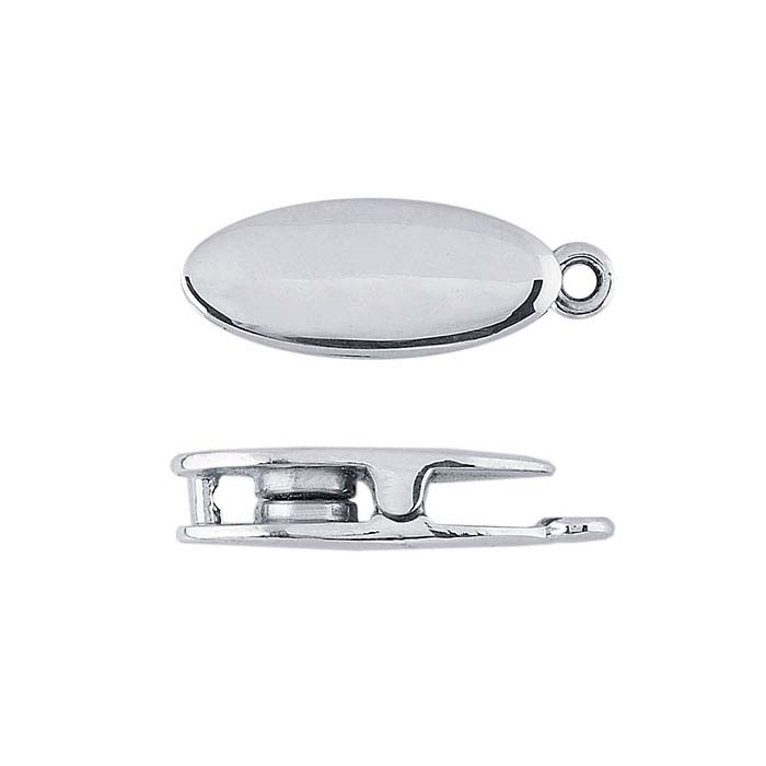 Magnetic Oval - Sterling Silver clasp, 20mm 